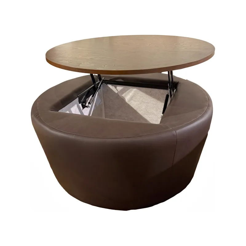 Dancer Brown Lift Top Storage Ottoman