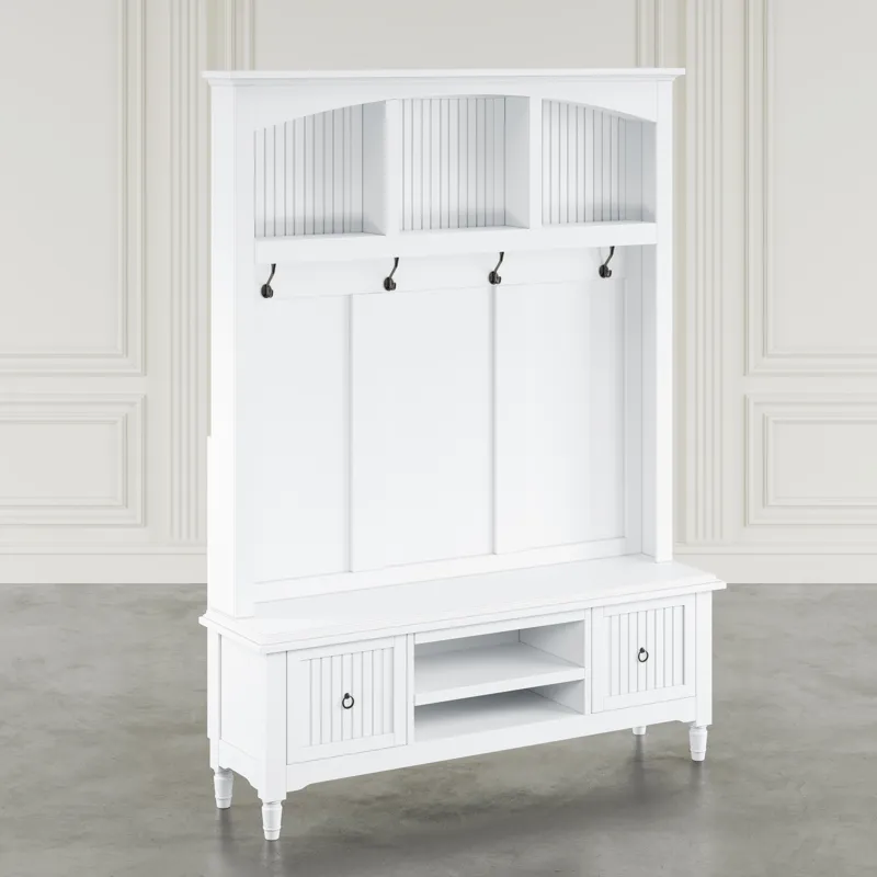 Westport Modern Farmhouse Hall Tree With Storage Bench