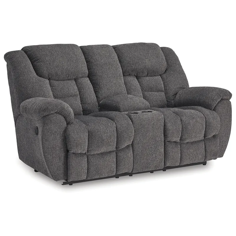 Foreside Reclining Loveseat with Console