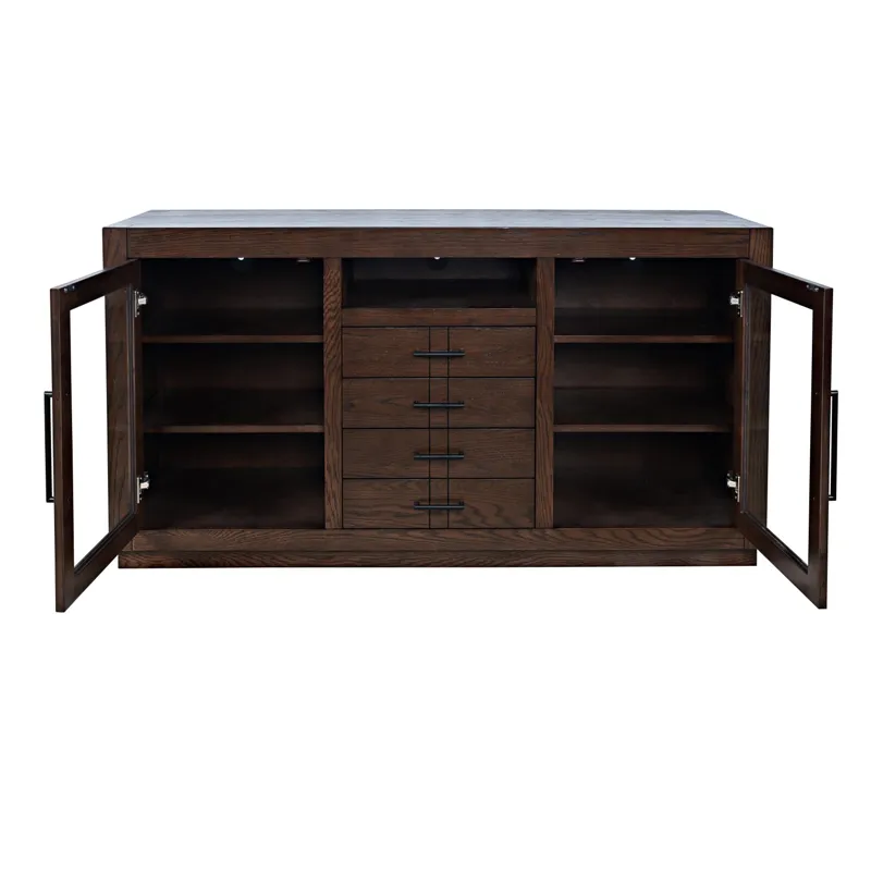 Auburn Hills 60" Contemporary Media Console -  Dark Oak