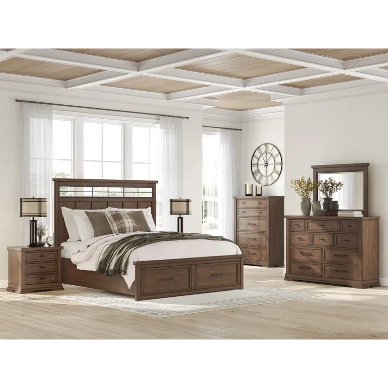 Taffenbrook King/California King Panel Headboard with Roll Slats