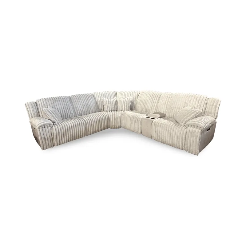 Presley Fog 6 Piece Power Reclining Sectional