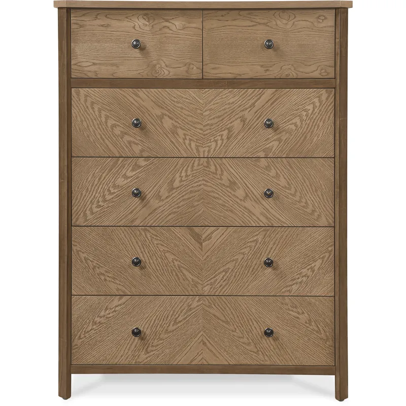 Sun Haven 6-Drawer Chest - Walnut and Oak Finish