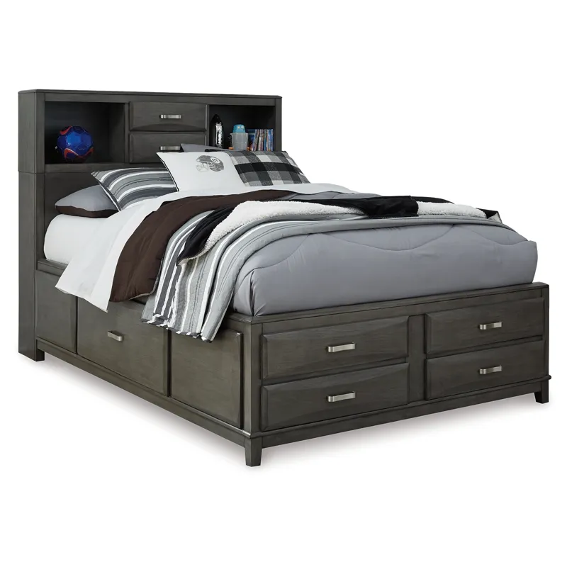 Caitbrook Full Storage Bed with 7 Drawers