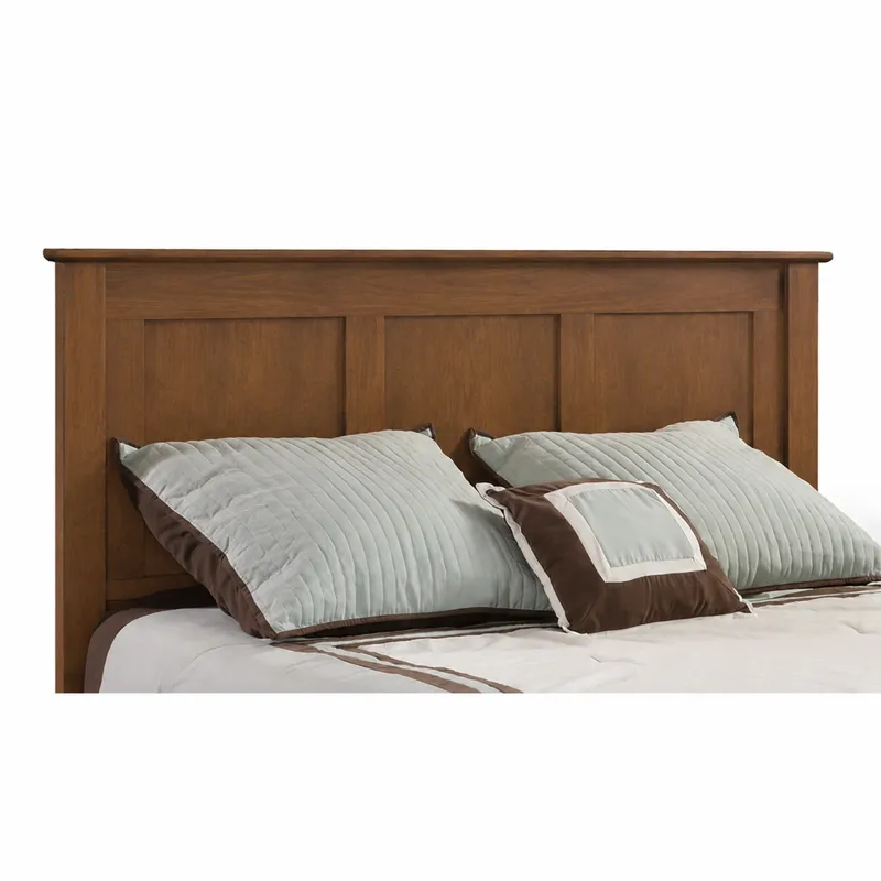 Shaker Queen Low Flat Panel Headboard - Tuscan Brown