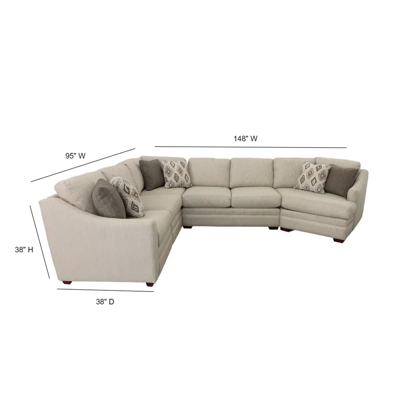 3 PC Power Sectional