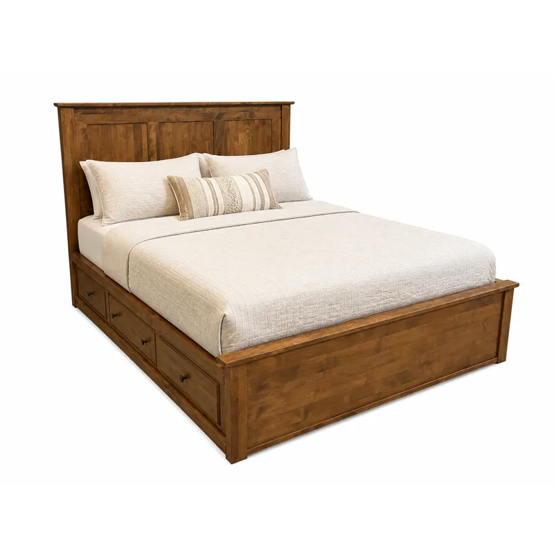 Shaker Queen Storage Bed - Tuscan Brown