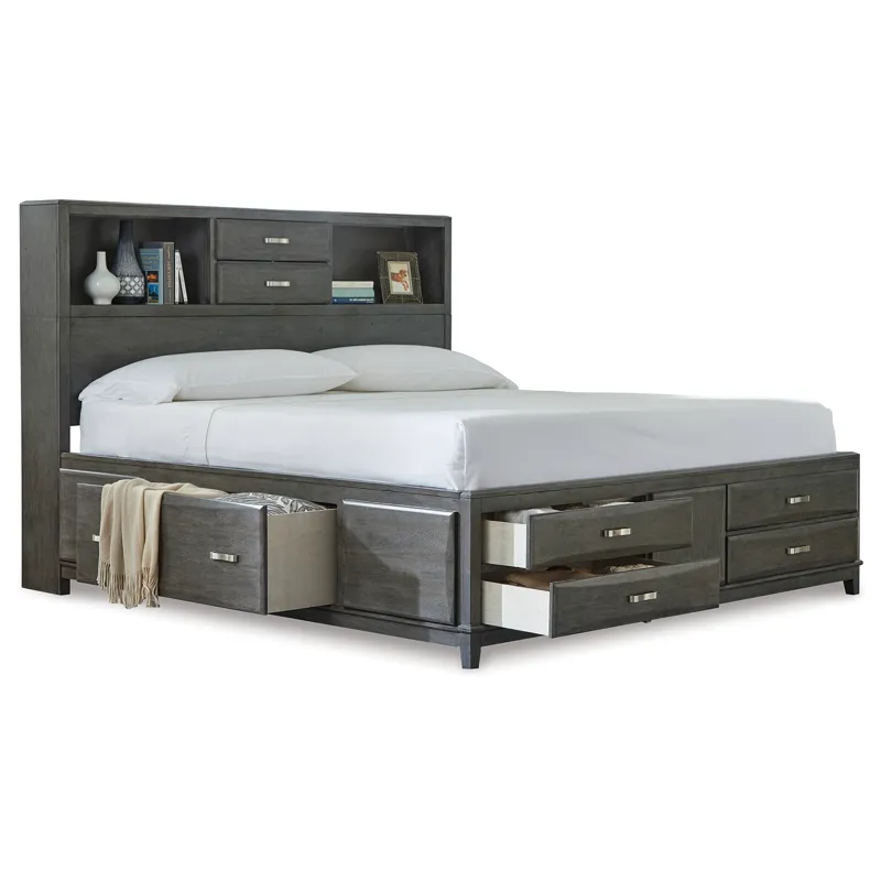 Caitbrook Queen Storage Bed with 8 Drawers