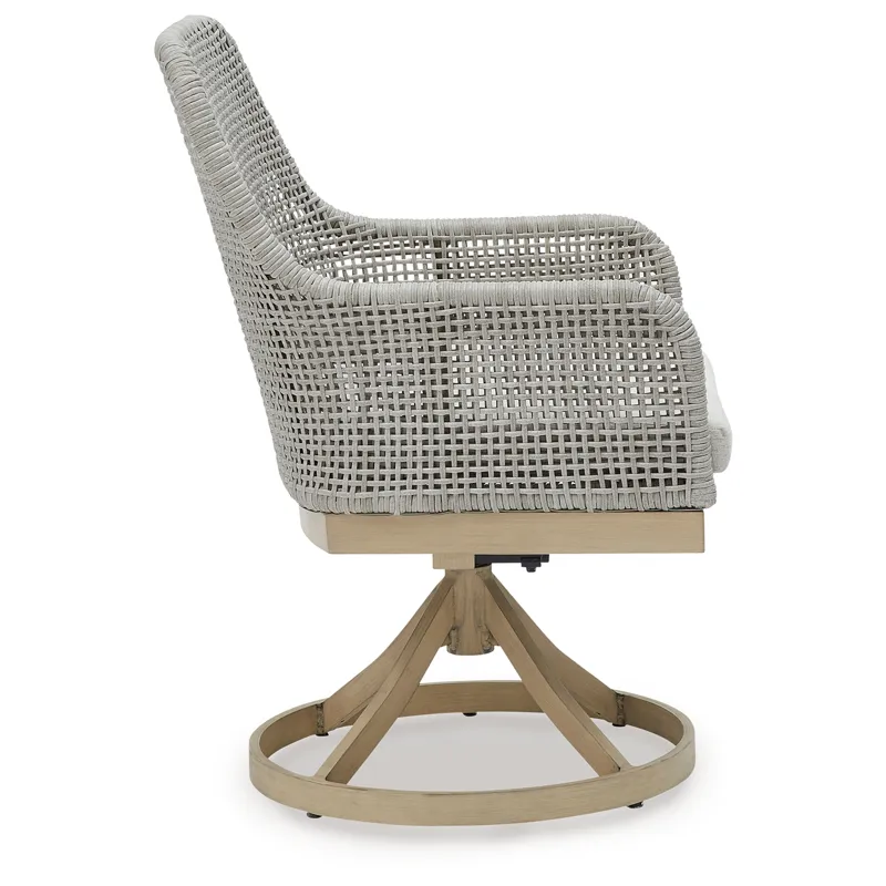 Seton Creek Outdoor Swivel Dining Chair (Set of 2)