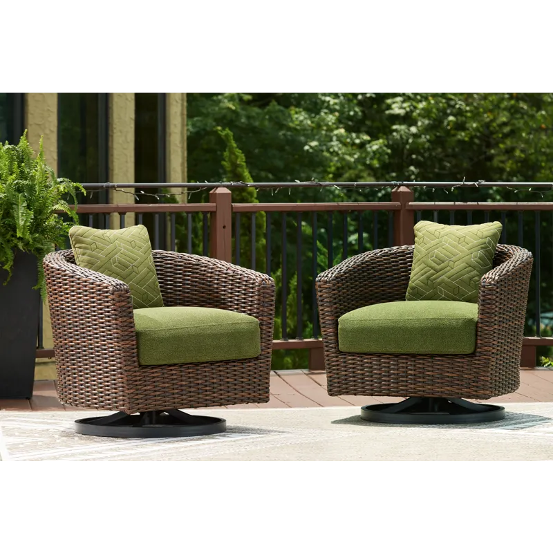 Horizon Hall Outdoor Swivel Lounge Chair with Cushion