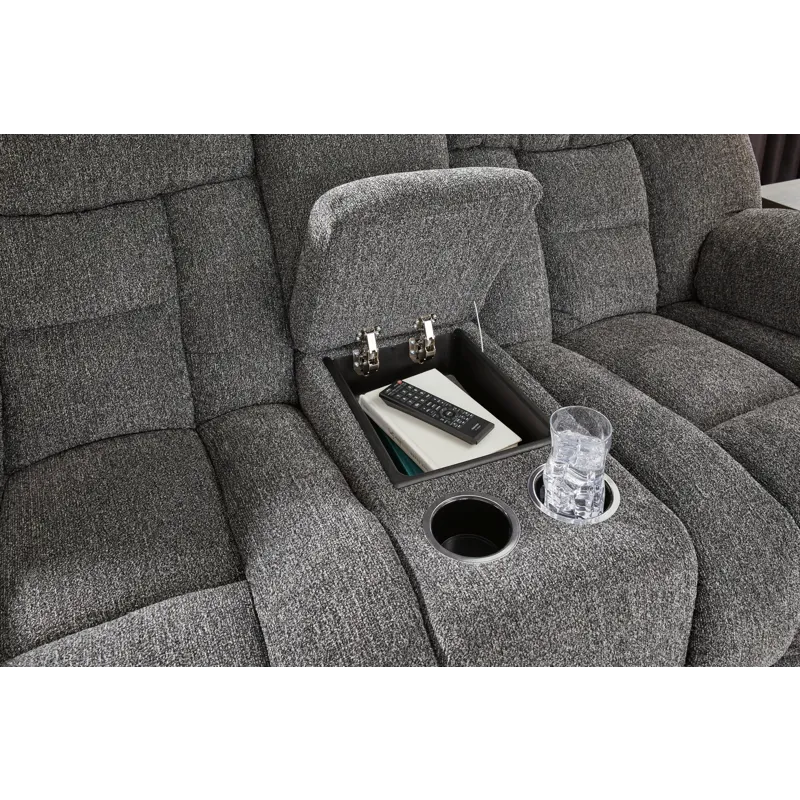 Foreside Reclining Loveseat with Console