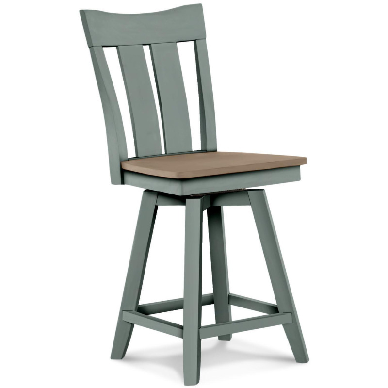 Ava 24'' Swivel Counter Stool w/Wood Seat S-132SWB by John Thomas