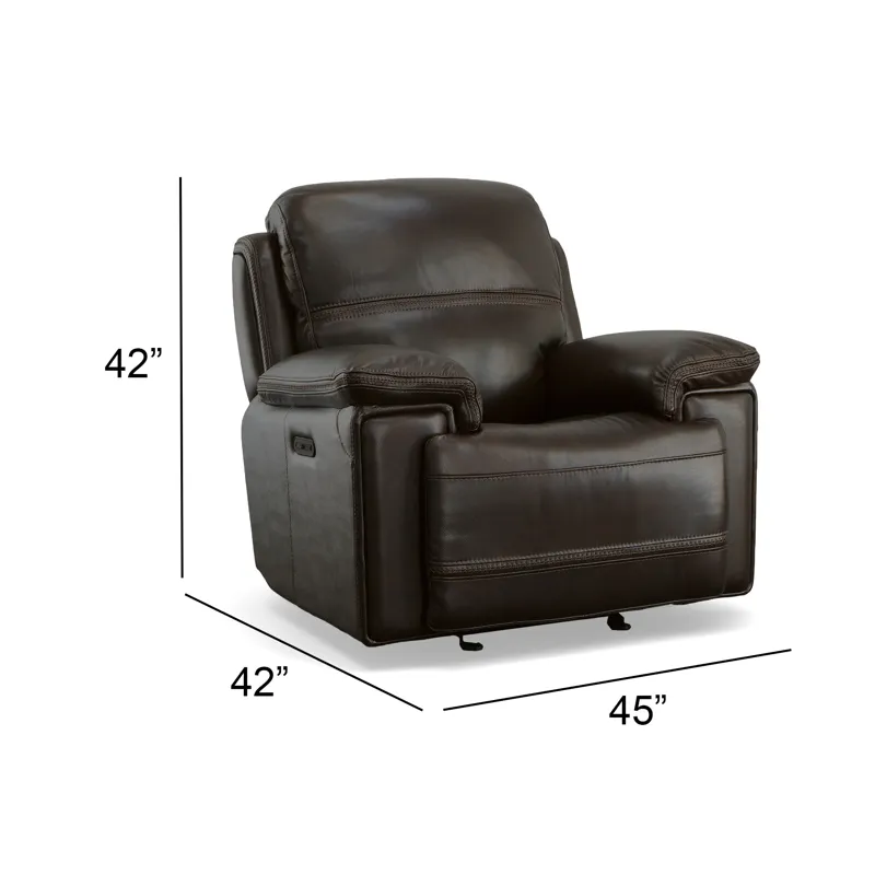 Fenwick Leather Power Gliding Recliner w/Power Headrest
