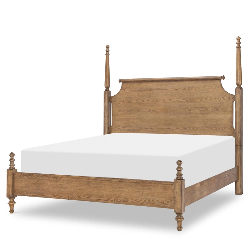 Vintage Market Complete High/Low Poster Bed - King