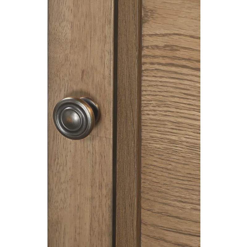Sun Haven Mirrored Door Chest - Walnut and Oak Finish
