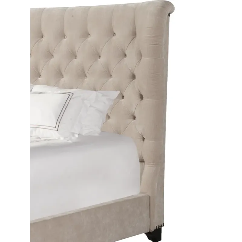 Chloe Meringue King Bed - Natural
