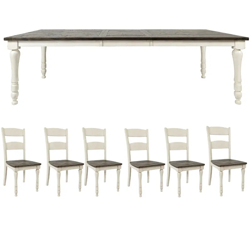 Madison County 7 Piece Dining Set - Vintage White