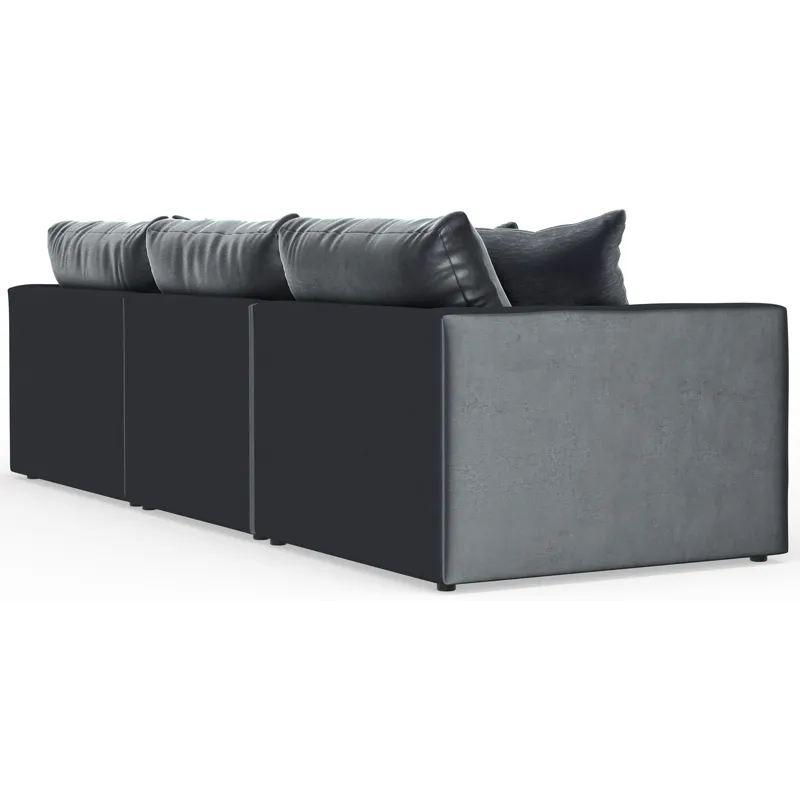 Remington 3 Piece Sectional Sofa Chaise - Slate