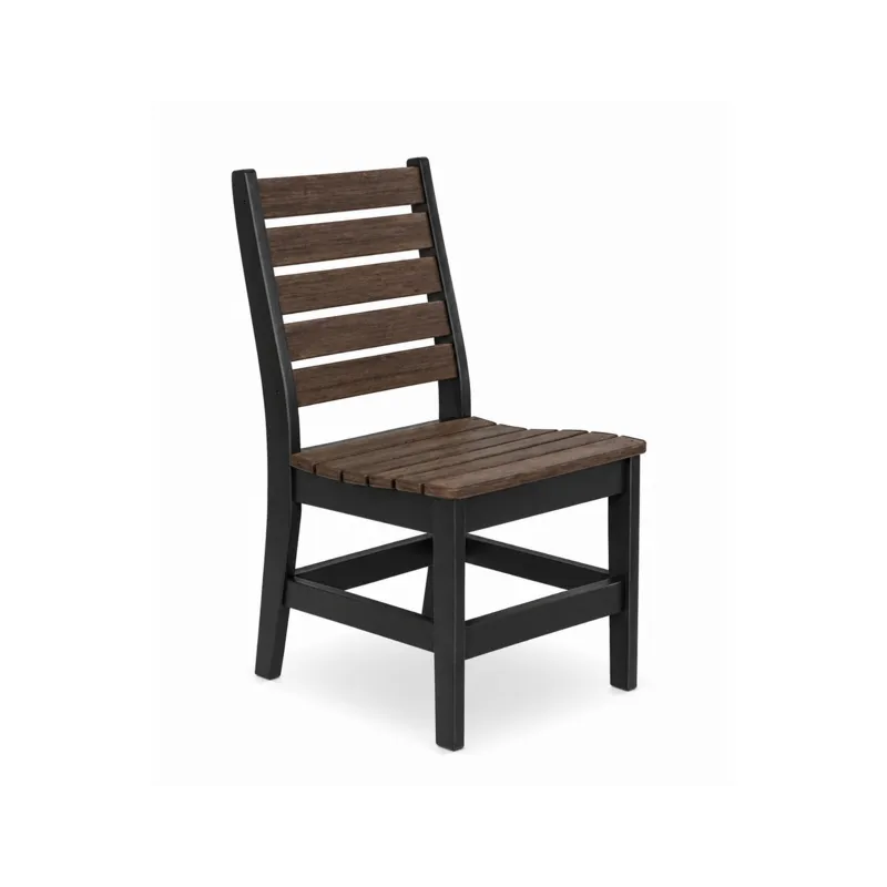 Sienna Outdoor Side Chair - Brazilian Walnut/Black
