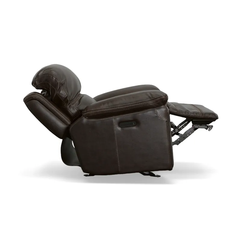 Fenwick Leather Power Gliding Recliner w/Power Headrest
