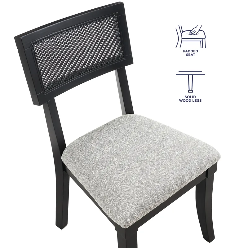 Colvin Black Cane Side Chair
