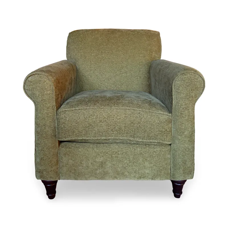 Poplin Olive Upholstered Armchair