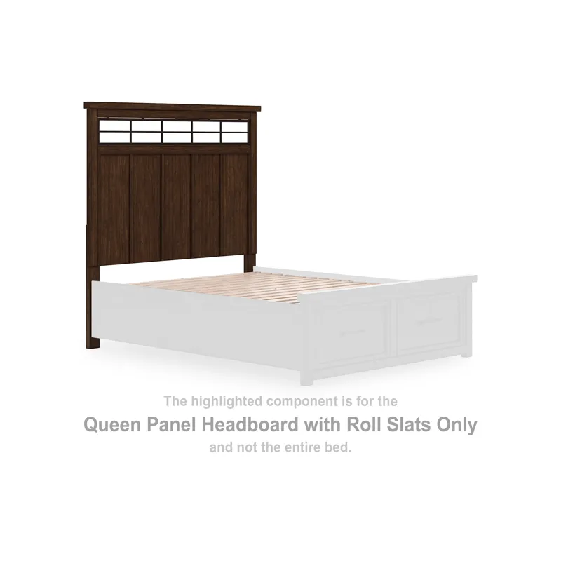 Taffenbrook Queen Panel Headboard with Roll Slats