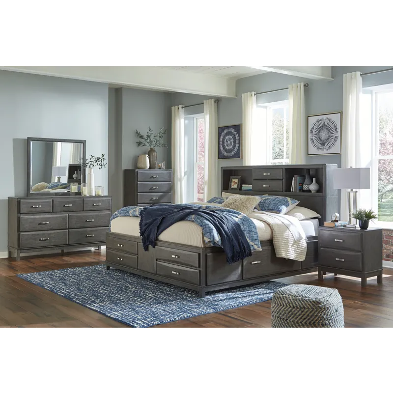 Caitbrook Queen Storage Bed with 8 Drawers