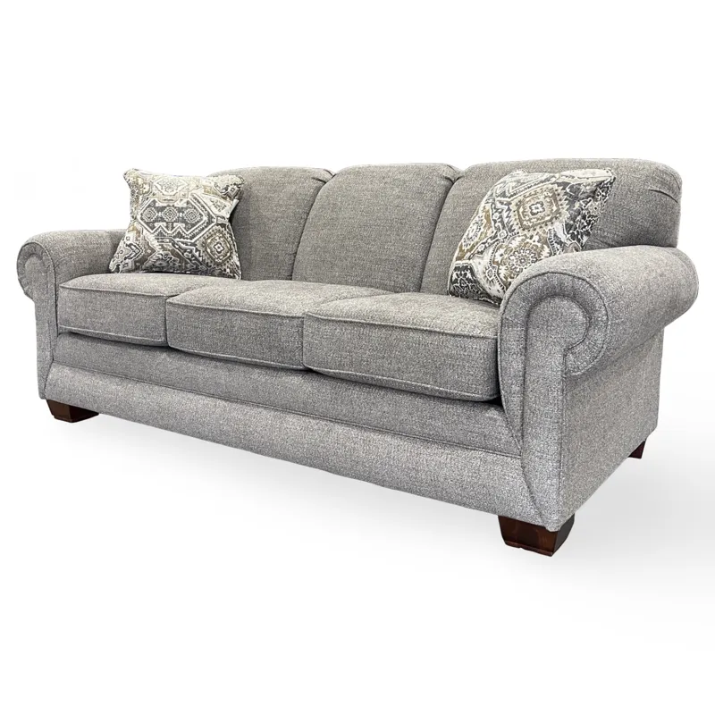 Monroe Sofa - Lucille Mushroom w/Garcia Toast Pillow