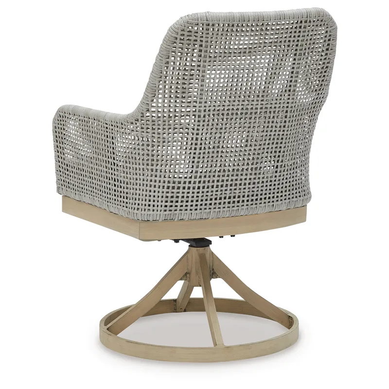 Seton Creek Outdoor Swivel Dining Chair (Set of 2)