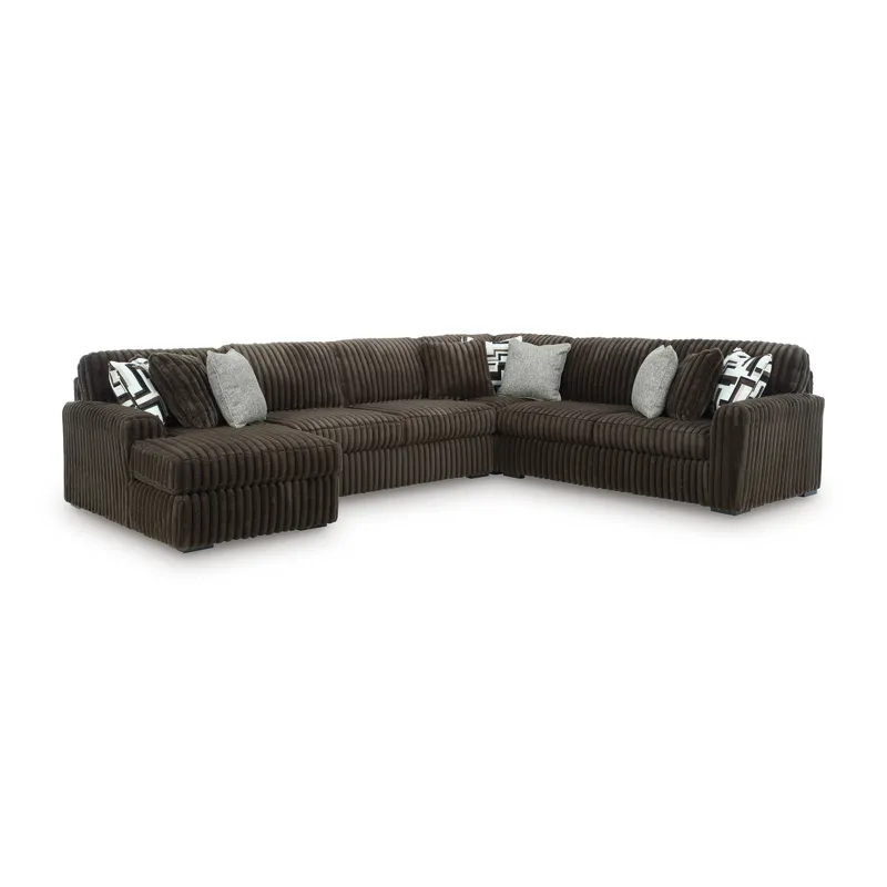 Midnight-Madness 4-Piece Sectional with Chaise