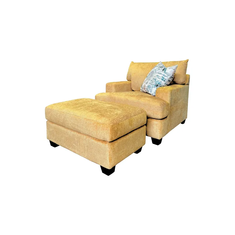 Waffle Gold Upholstered Armchair