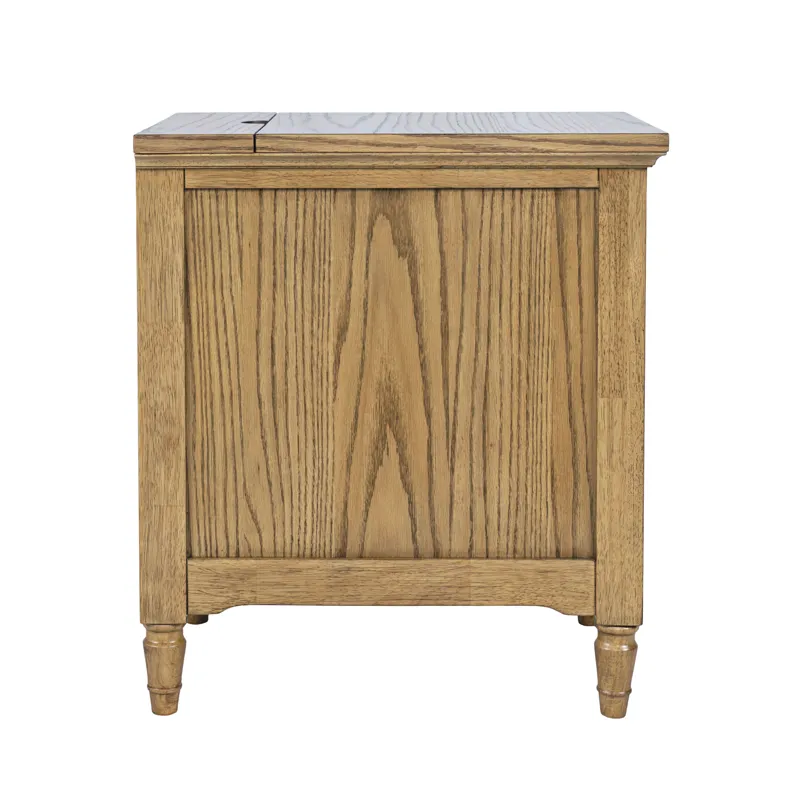 Brentwood Modern Transitional USB Charging End Table With Storage Cabinet