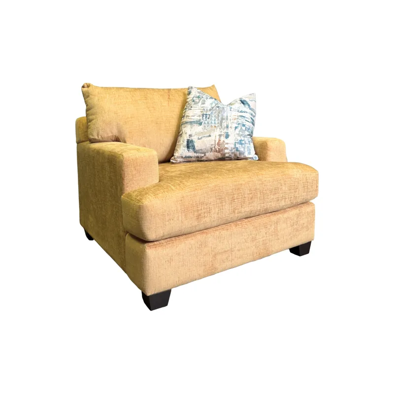 Waffle Gold Upholstered Armchair