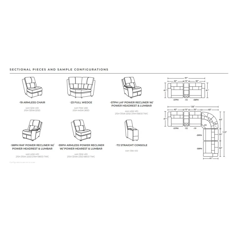 Henry 6 PC Power Reclining Sectional