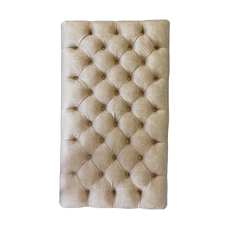 Bozeman 07 Faux Leather Tufted Tray Ottoman 