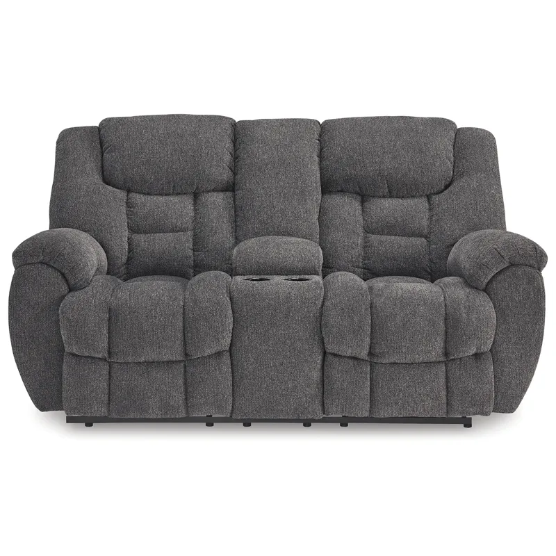 Foreside Reclining Loveseat with Console