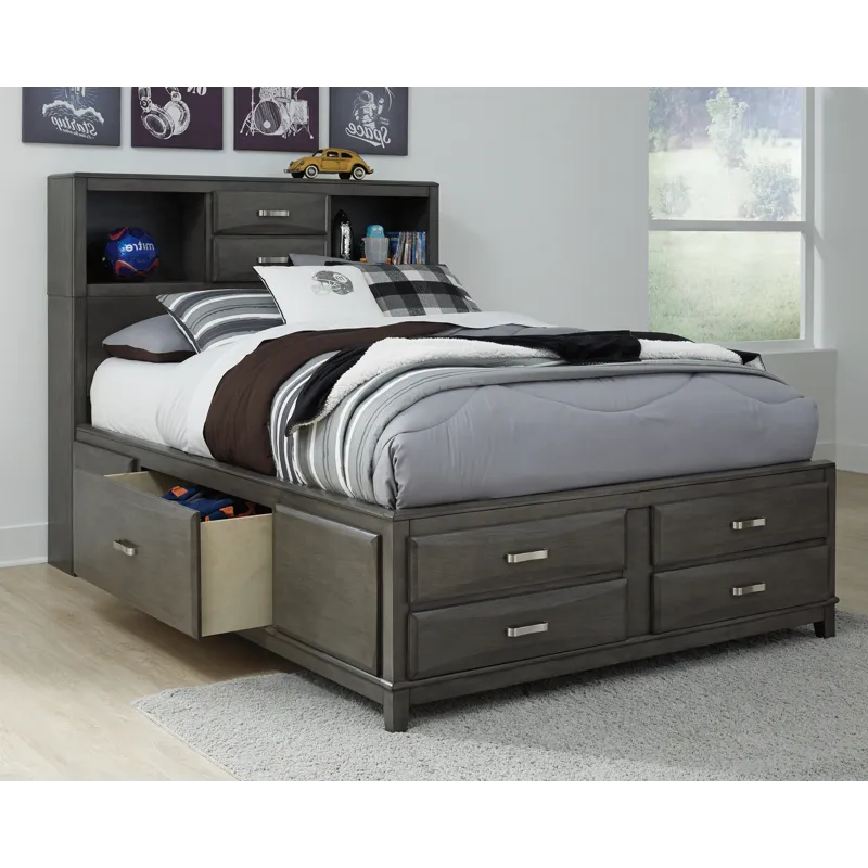 Caitbrook Full Storage Bed with 7 Drawers