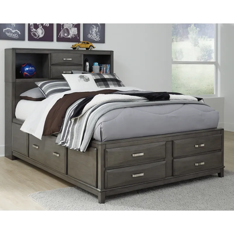 Caitbrook Full Storage Bed with 7 Drawers