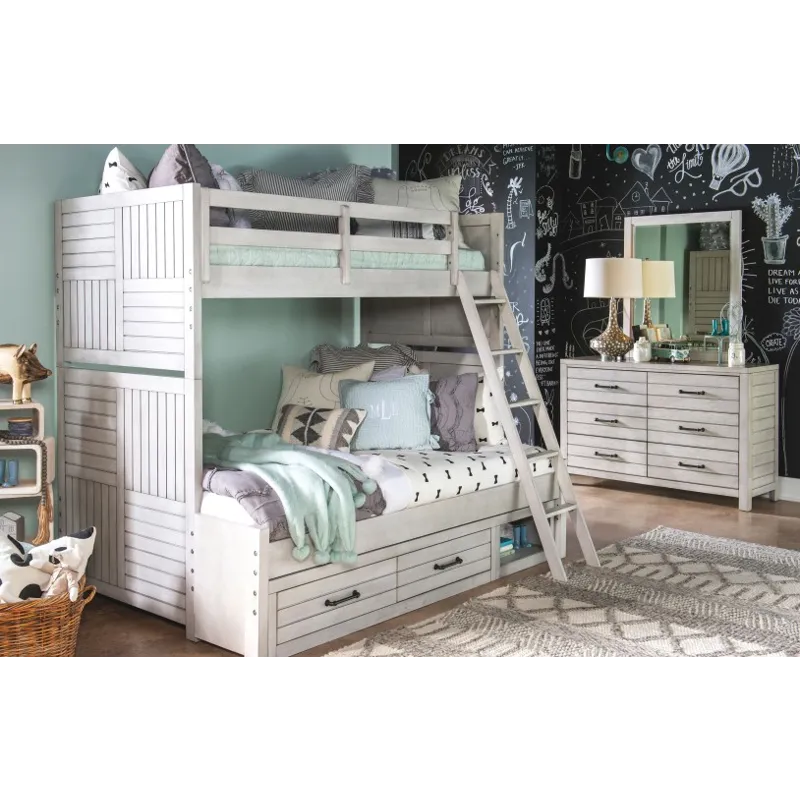 Summer Camp White Underbed Storage Unit White Fin