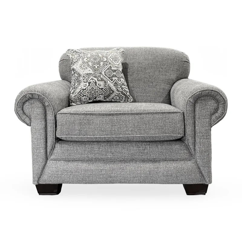 Monroe Chair &amp; 1/2 - Lucille Mushroom w/Garcia Toast Pillow