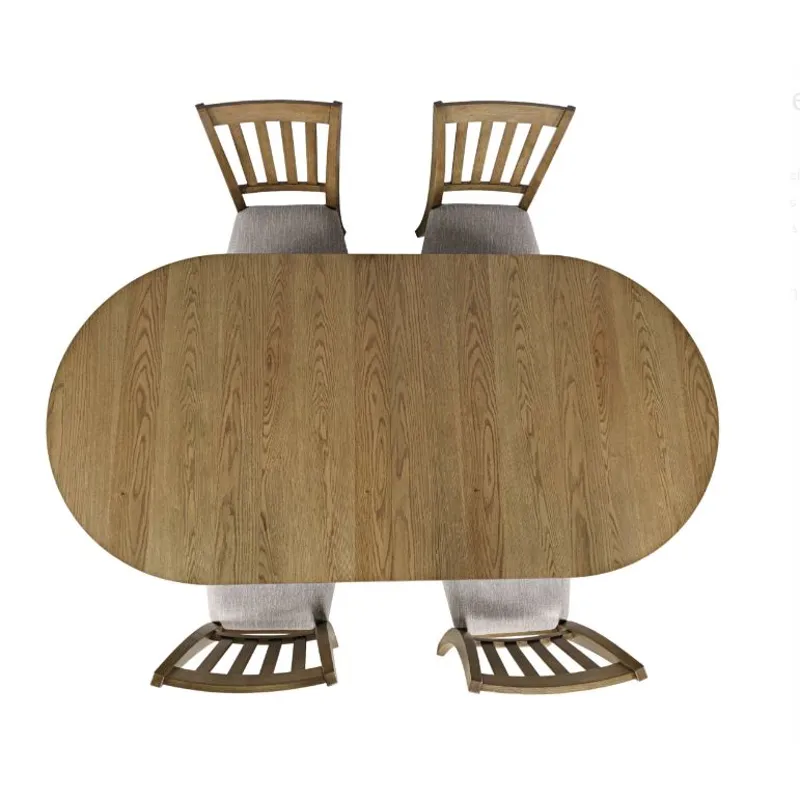 Brentwood 102" Table w/6 Slat Back Chairs - Cascade Oak