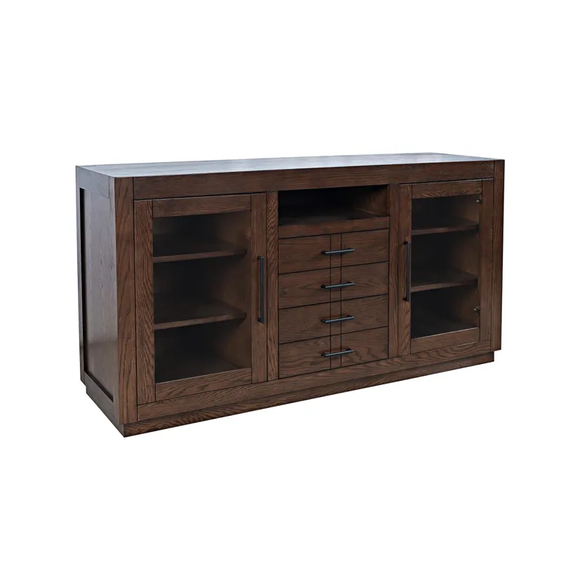 Auburn Hills 60" Contemporary Media Console -  Dark Oak
