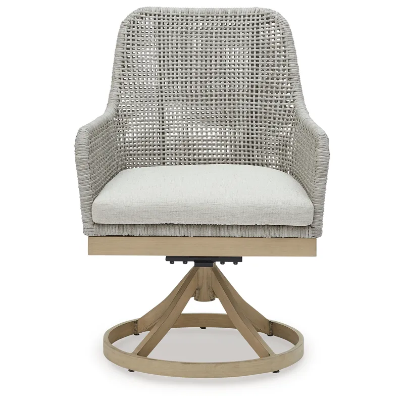 Seton Creek Outdoor Swivel Dining Chair (Set of 2)