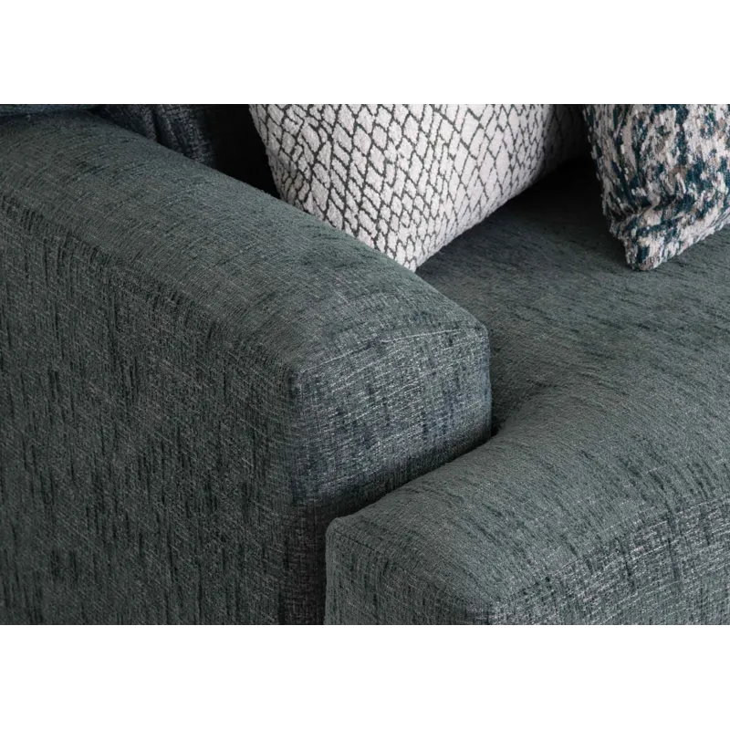 Emerald Sofa w/Reversible Chaise - Matcha Teal