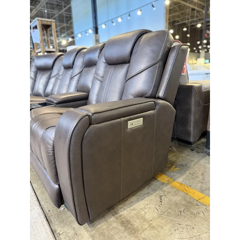 Daniel Immersive Audio 7PC Leather Sectional (Triple Power w/ Speakers, Heat, & Massage)