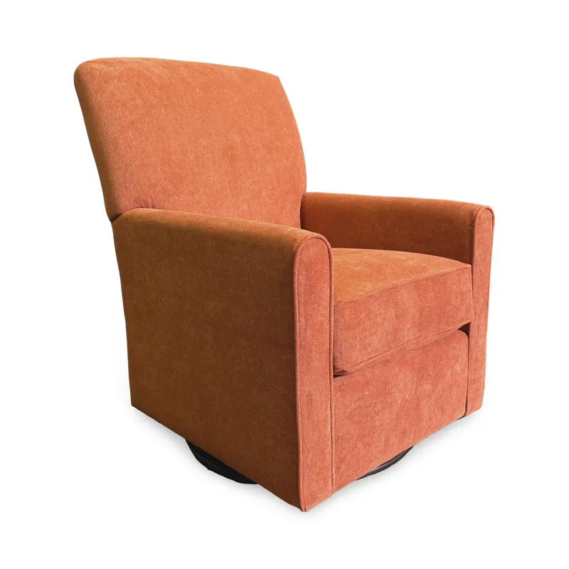 Mercedes Rust Upholstered Swivel Chair
