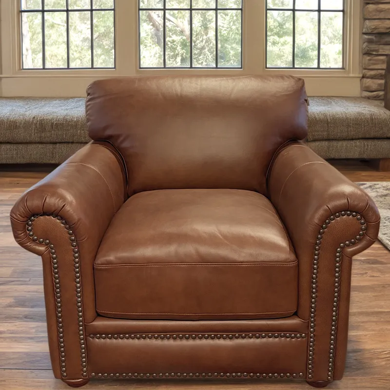 London Walnut Leather Chair