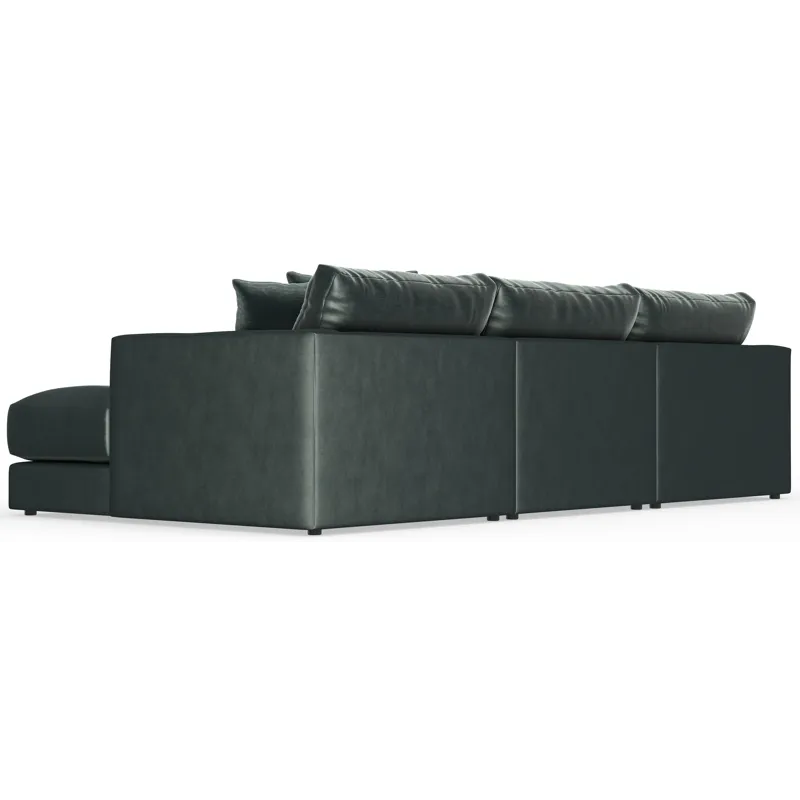 Remminton 3 PC Sectional Sofa Chaise - Pine