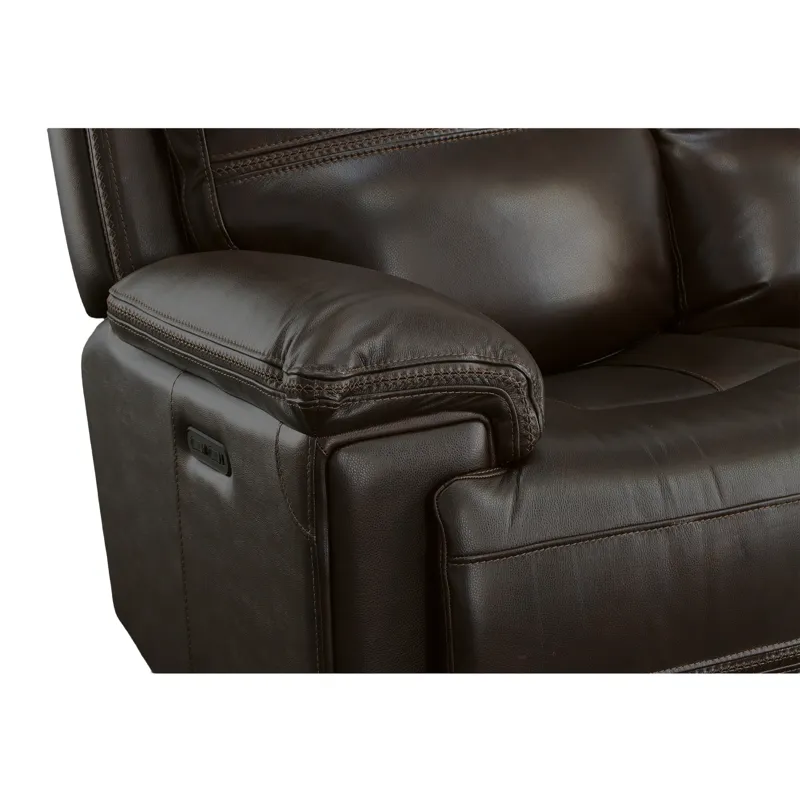 Fenwick Leather Power Reclining Sofa w/ Power Headrests